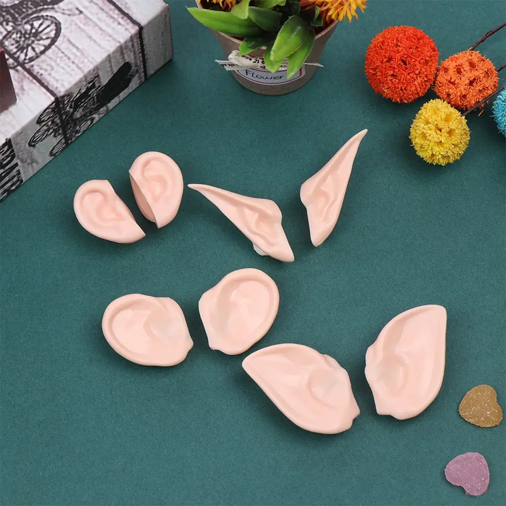 Oreilles artificielles Blyth beurre sans beurre blanc glacé, jouet naturel uniquement brun foncé, peau super noire, accessoire de poupée