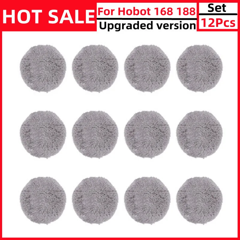 12 Cái/lốc Mới Chất Lượng Cao Robot Hút Bụi Lau Ướt Cho Hobot 168 188 Cửa Sổ Sạch Lau Vải Weeper Hút Chân Không bụi Phần