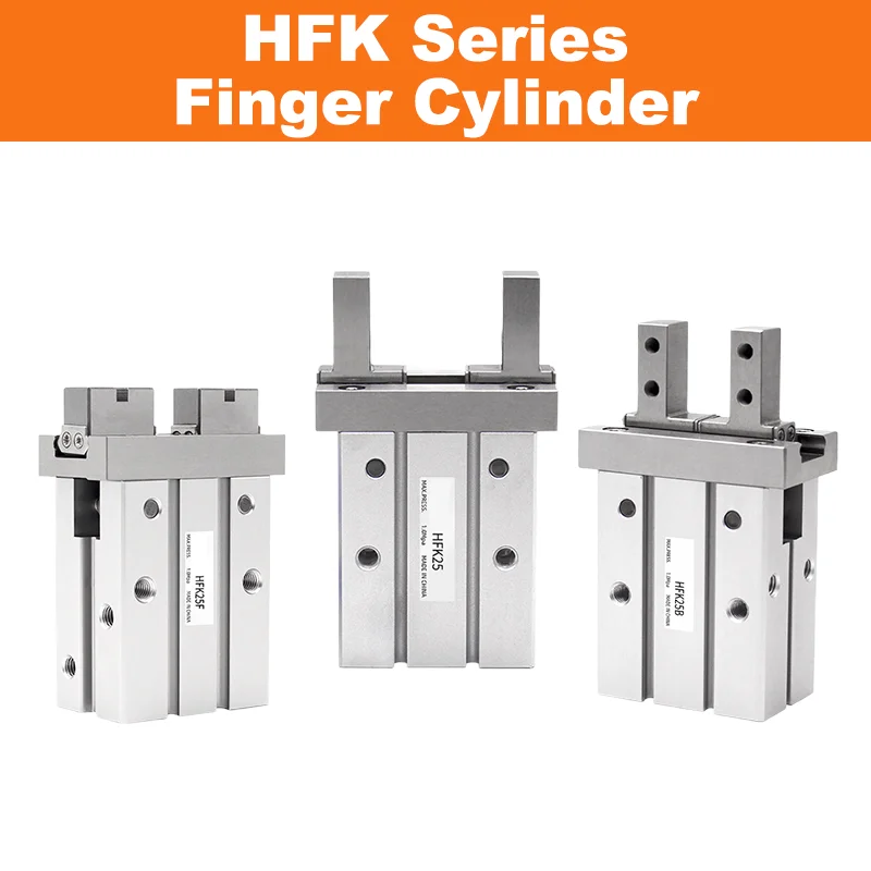 Airtac Type HFK Series Double Acting Parallel Gripper Pneumatic Finger Cylinder HFK10 HFK16 HFK20 HFK25 HFK32 HFK40