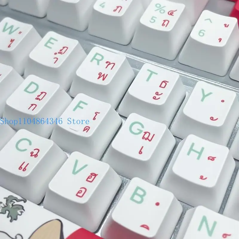 

652F Customizable PBT Keycaps Set Coral Sea Pattern XDA/OEM Keycaps For Mechanical Keyboards,Thai Keycaps Builds