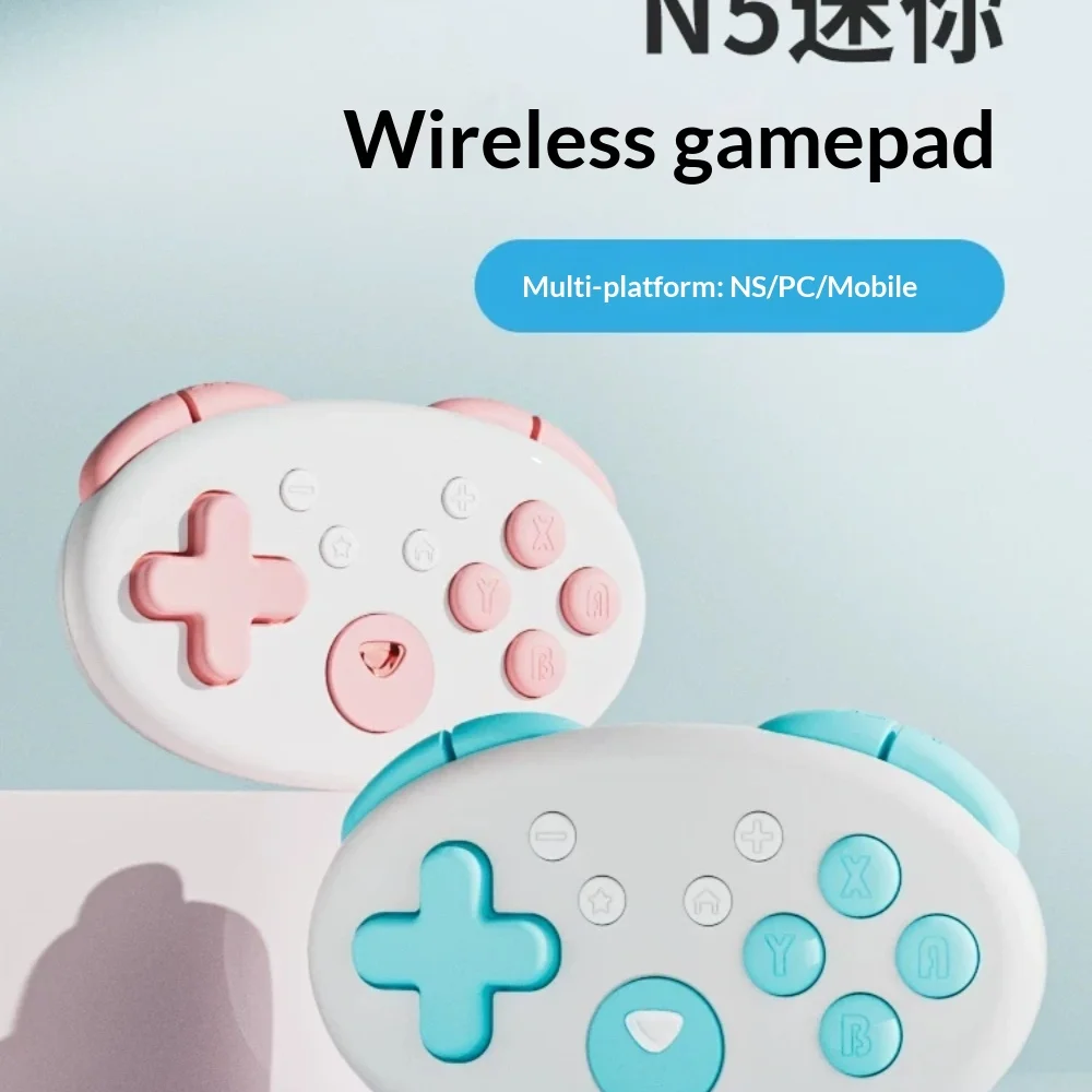 

Мини-беспроводной игровой контроллер AOLION N5, портативный Bluetooth-контроллер, совместимый с переключателями, ПК, Steam, мобильными телефонами, планшетами, мультиплатформенный