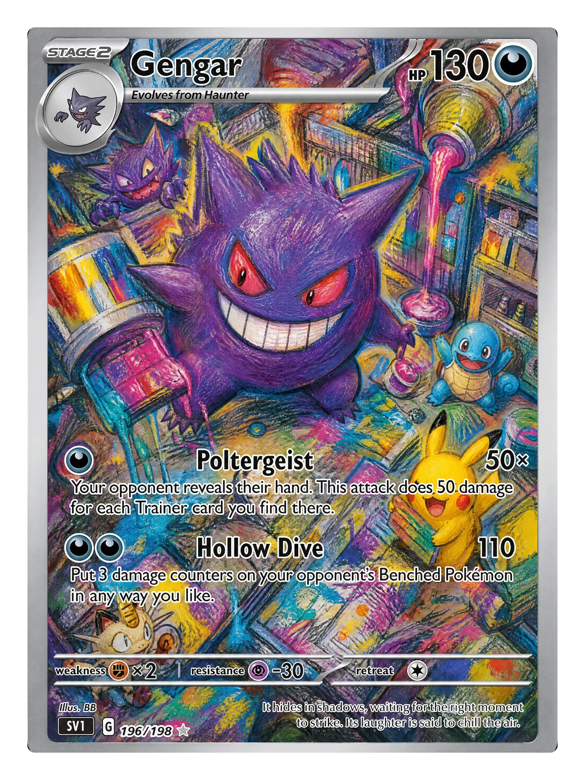 PTCG Cards Print Workshop Set Holo Rare Cards Gengar Meowth Rotom Jigglypuff Dachsbun PTCG Cards Gift Collection PKM DIY Gift