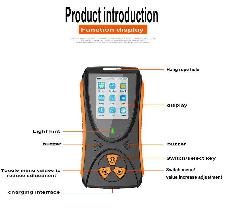 

Geiger counter nuclear radiation detector marble radiation personal dose mining stone xy ray detector alarm