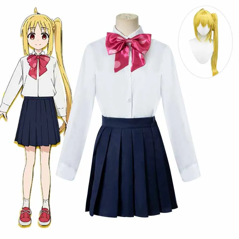 

BOCCHI THE ROCK! Hitori Gotoh Ijichi Nijika Yamada Ryo Kita Ikuyo Cosplay Costume Woman JK Uniform Halloween Role Play Clothes
