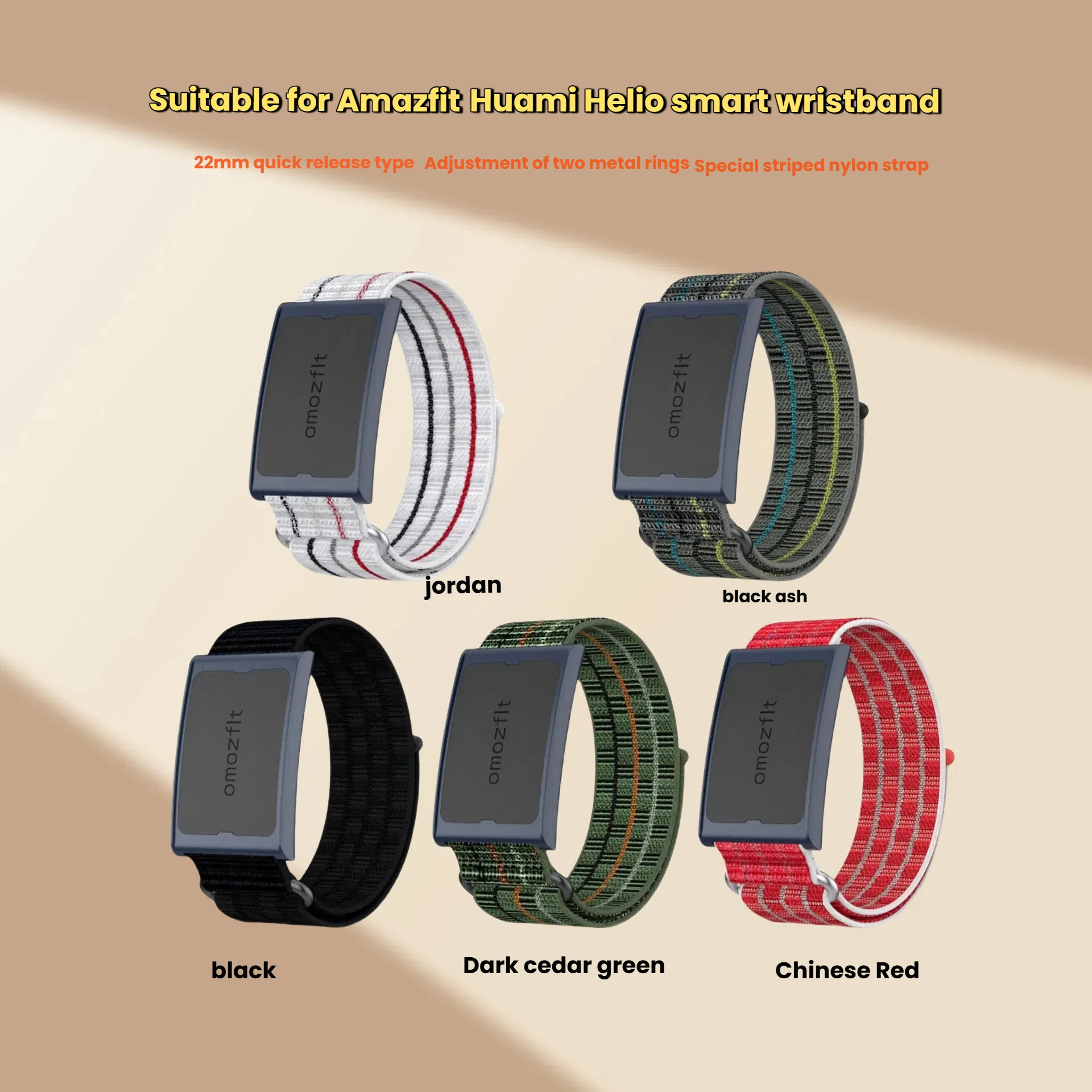 

Nylon strap for Huami Helio Bracelet Strap for Huami Helio Smart Bracelet Band nylon loops Amazfit smart watch strap Accessories