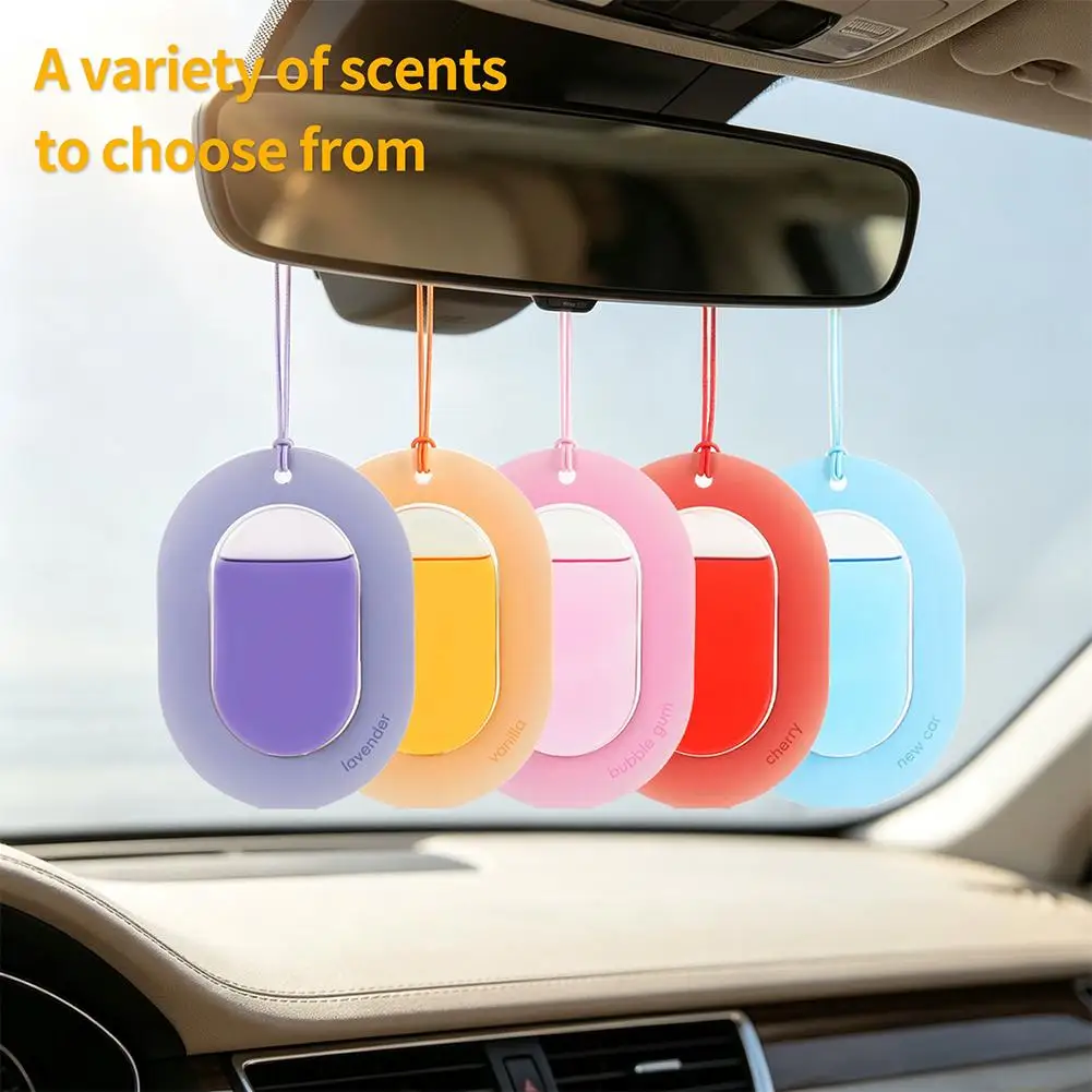 Hanging Car Air Freshener Long Lasting Fragrance Liquid Perfume Pendant Essential Oil Aromatherapy Interior Ornament
