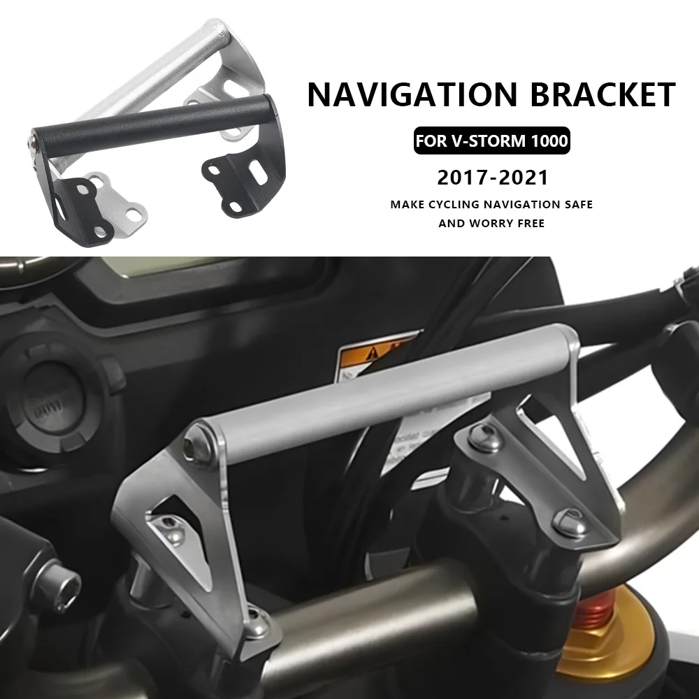 

For SUZUKI V-STORM 1000 2017-2021 Motorcycle Metal GPS Navigation Bracket Handlebar Mounting Mobile Phone Bracket Fit
