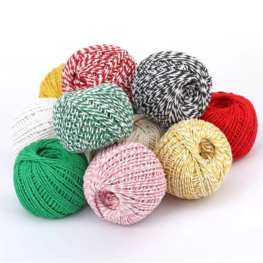 1.5mm Colored Cotton Rope Dual Color All Cotton Baker Dual Rope Rural Handicraft Handmade Accessories