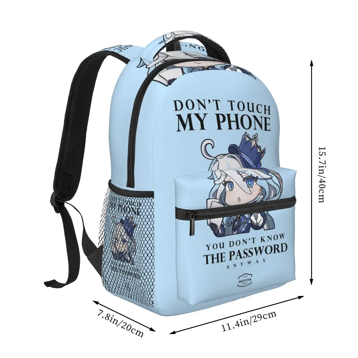 Genshin Impact Kawaii Games Character Cartoon Student Backpack School Bag Daypack for Boys Girls Fashion Bookbag Shoulder Bags
