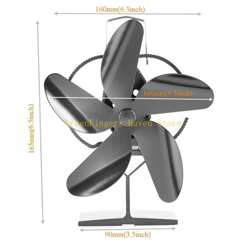F68D مصممة حديثا تعمل بالطاقة الحرارية موقد مروحة أكبر تدفق الهواء تعمل بالطاقة الحرارية موقد الموقد كفاءة توزيع الحرارة