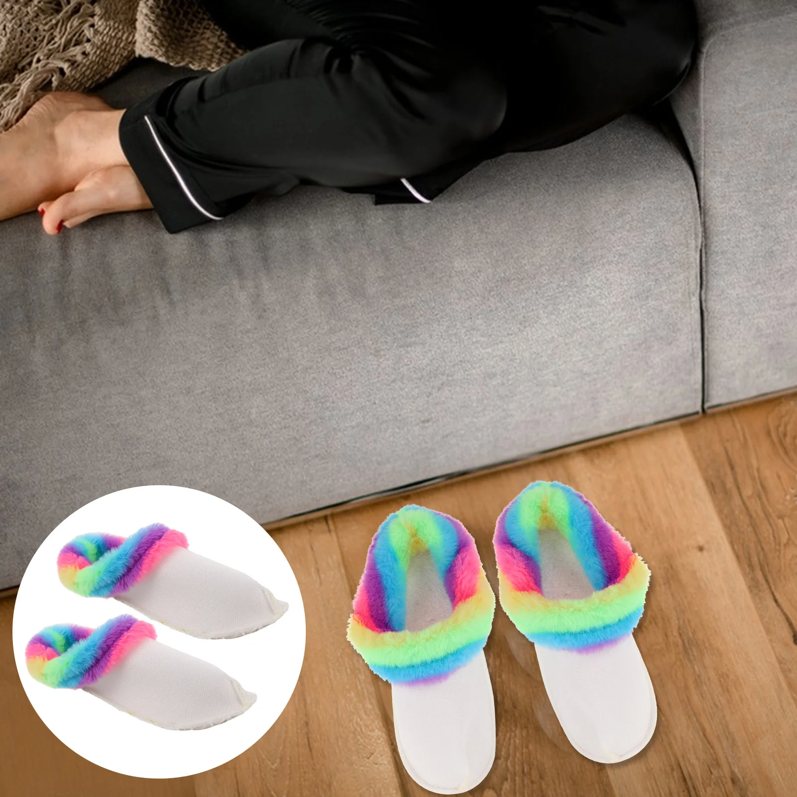 

Colorful Warm Liners for Hole Shoes Comfortable Inserts Winter Removable Furry Lining Shoe Inners 38-39 Shoe Insole