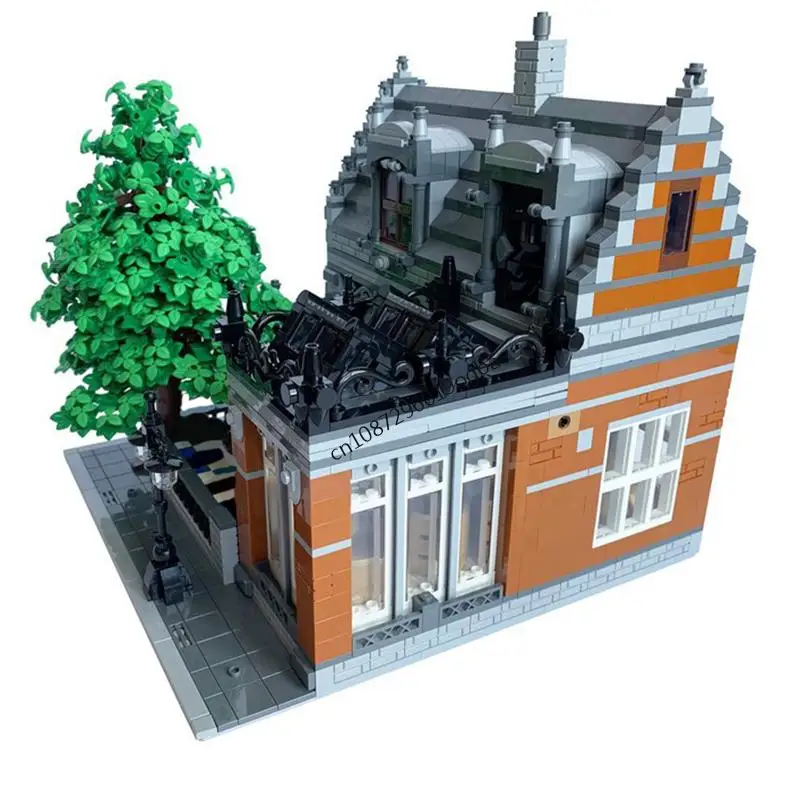 NIEUWE 2963PCS Stad Hot Selling Street View Moc Kleine Stad Brouwerij model DIY creatieve ideeën Kind Speelgoed Montage Puzzel verjaardagscadeau