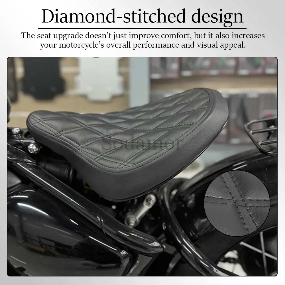 دراجة نارية الملحقات 1 قطعة غطاء وسادة المقعد الأمامي الأسود ل انتصار بونفيل بوبر 2017 2018 2019 2020 2021 2022 2023 2024 25