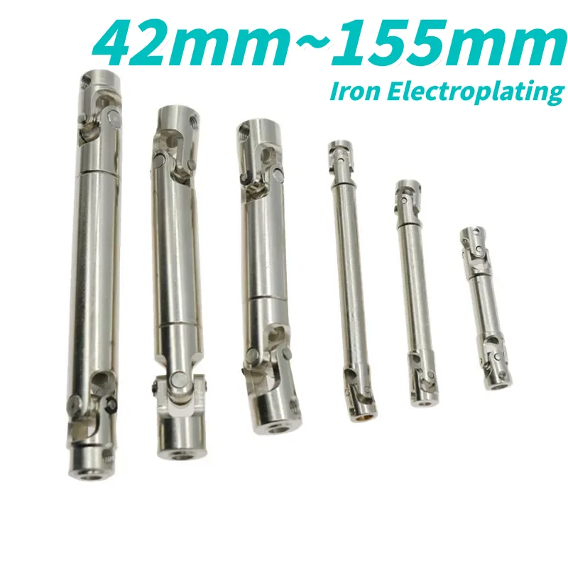 42mm~155mm Metals High Hardness Universal Joint Driveshaft Iron Electroplating Telescopic Drive Shaft Coupling