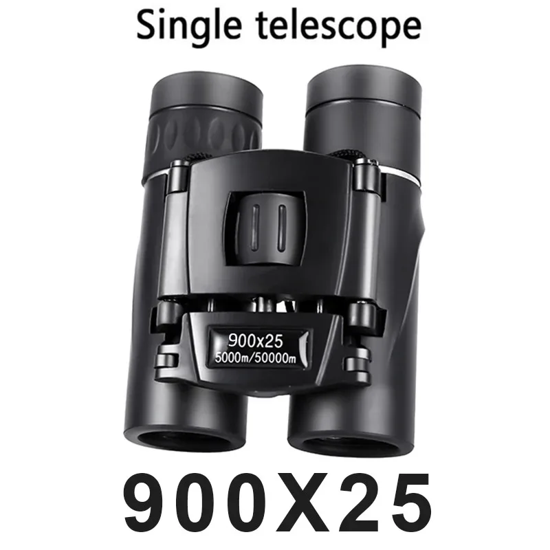 900x25 High Power HD Low Light Level Night Vision Binoculars Portable Travel 50000M Long Range Folding Mini Telescope Optics