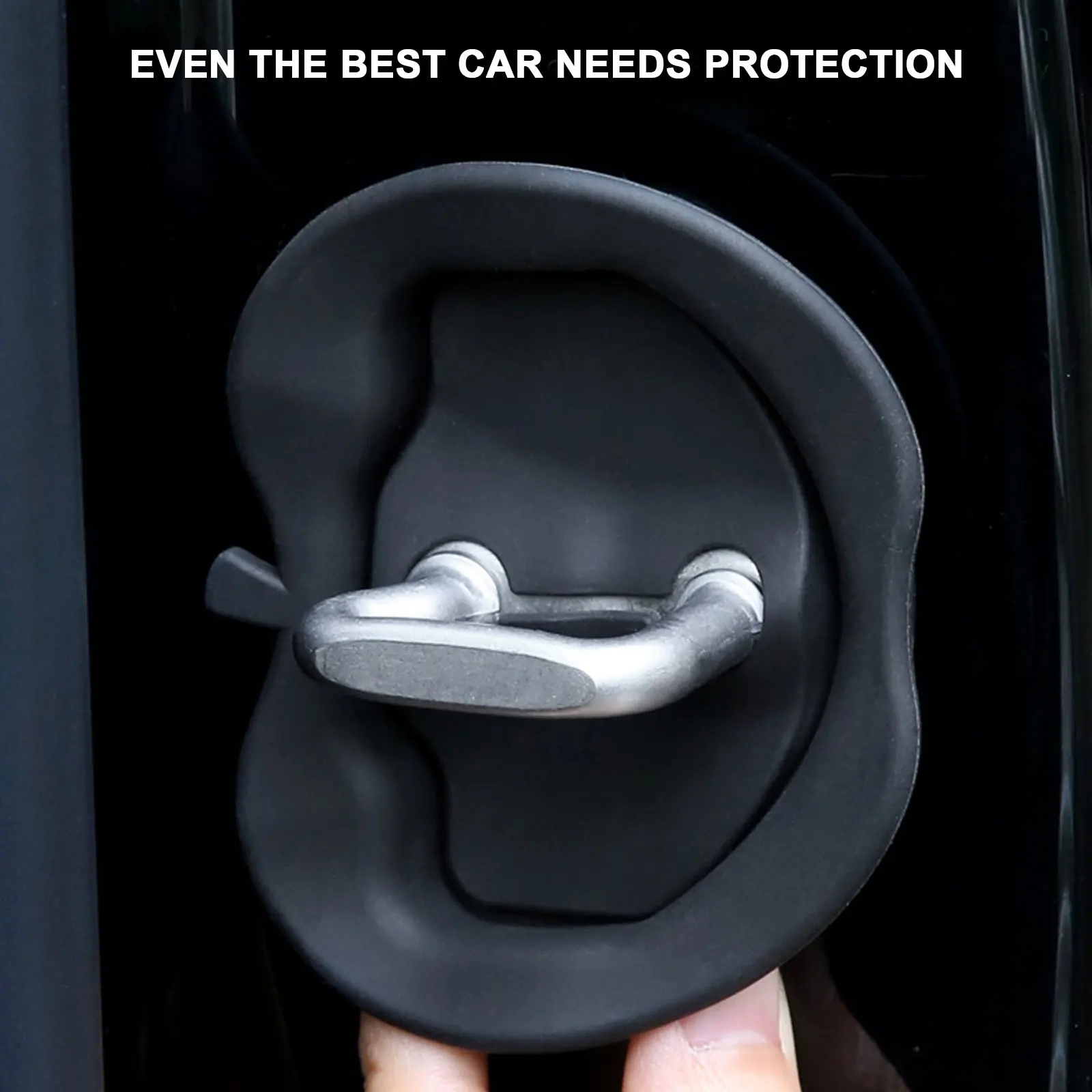 

For Tesla Model 3 Model Y 4pcs Door Lock Silicone Protective Cover Cushioning Shock Absorbing Protective Cover Accessories