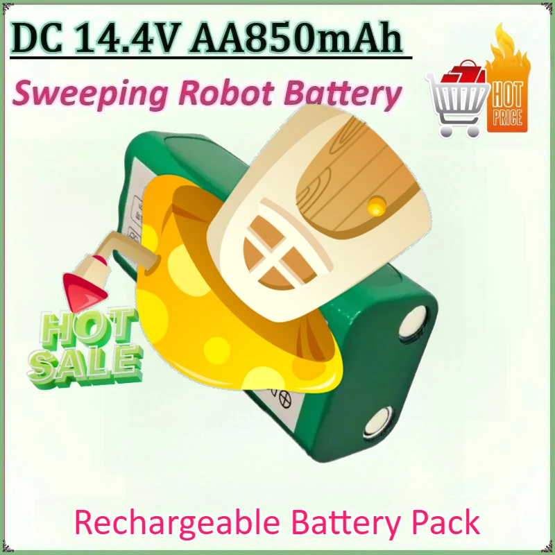 

DC 14.4V AA850mAh Rechargeable Battery Pack for Sweeping Robot High Qualty Batteries