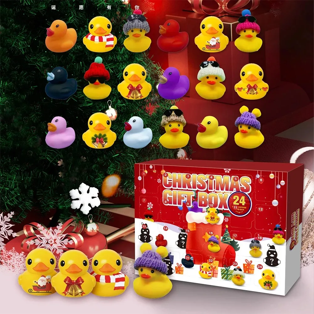 

Christmas Kids Advent Calendar with 24 Ducks Rubber Ducks Bath Squeeze Toys Cute Festival Theme for Kids Boys Girls Toddlers