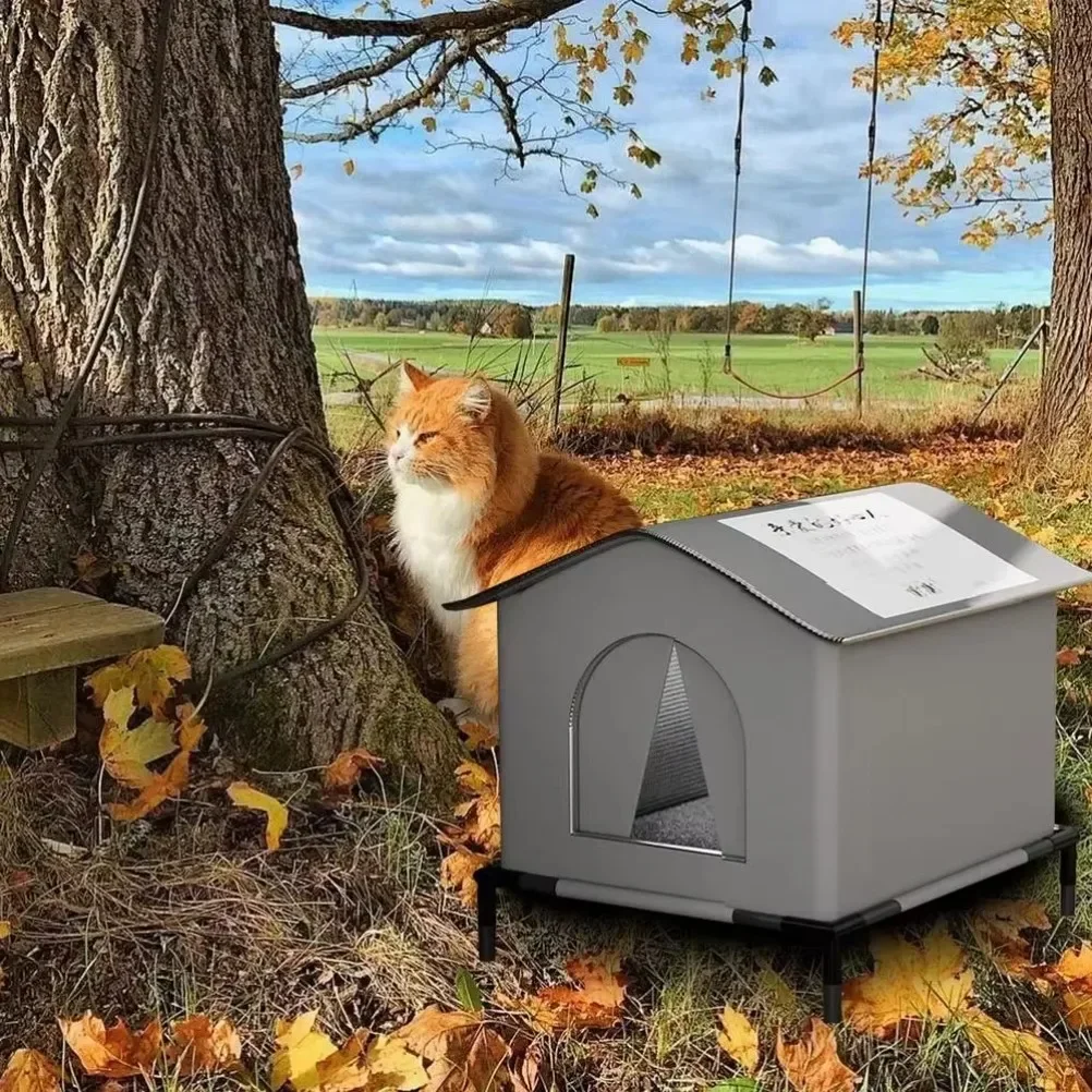 

Winter cat house waterproof outdoor stray cat house warm foldable tent closed cold-proof bite-resistant pet house pet supplies