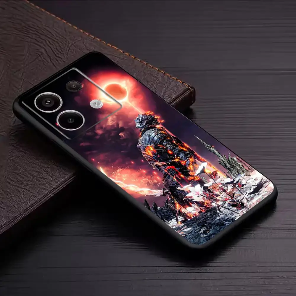Classic game DARK SOULS Phone Case For Redmi Note 14 13 12 11 Pro Plus S 5G 14C A3 Soft Black Phone Cover view 3