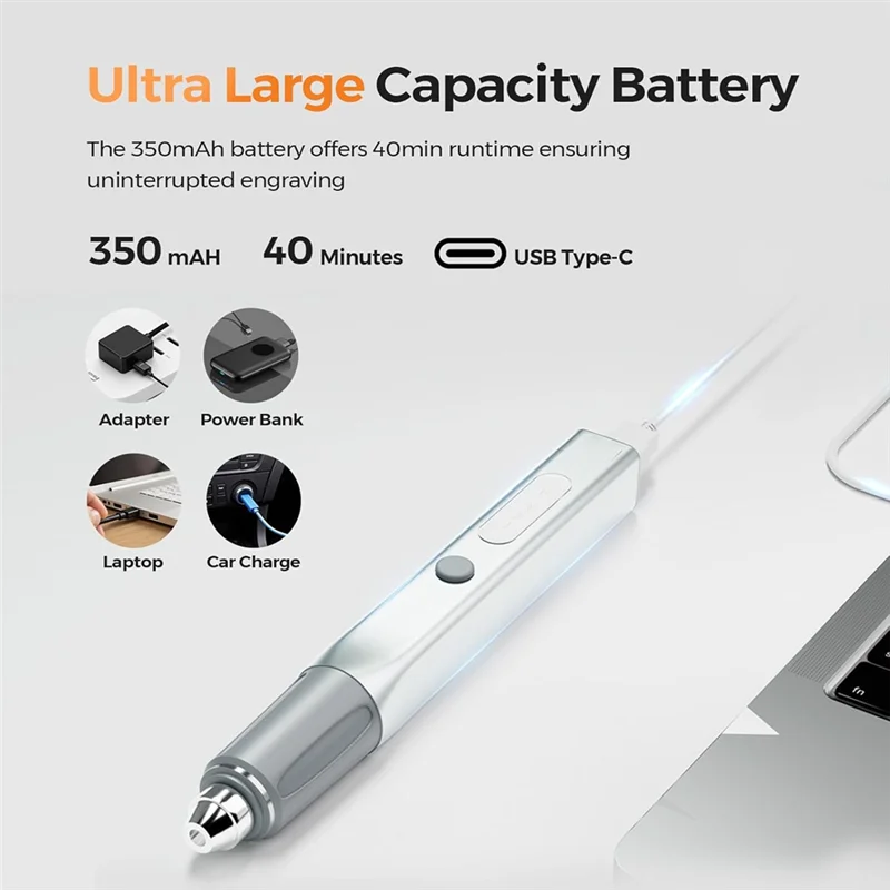 

Cordless Engraving Pen With 7 Drill Bits USB Rechargeable Electric Cordless Rotary Tool For Jewelry Wood Glass Stone-AA70