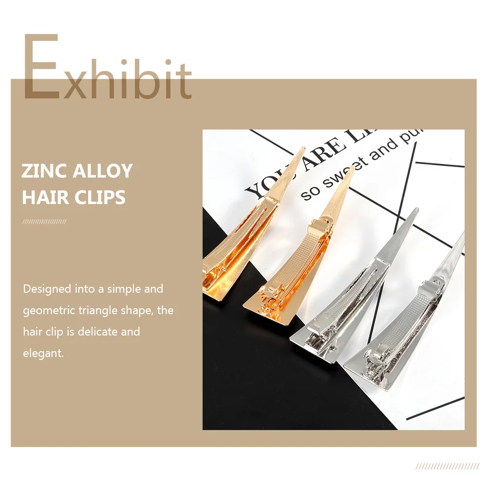 

2 шт., зажим для завязывания волос, зажимы для аксессуаров, заколки металлического цвета, женские заколки из цинкового сплава для женщин