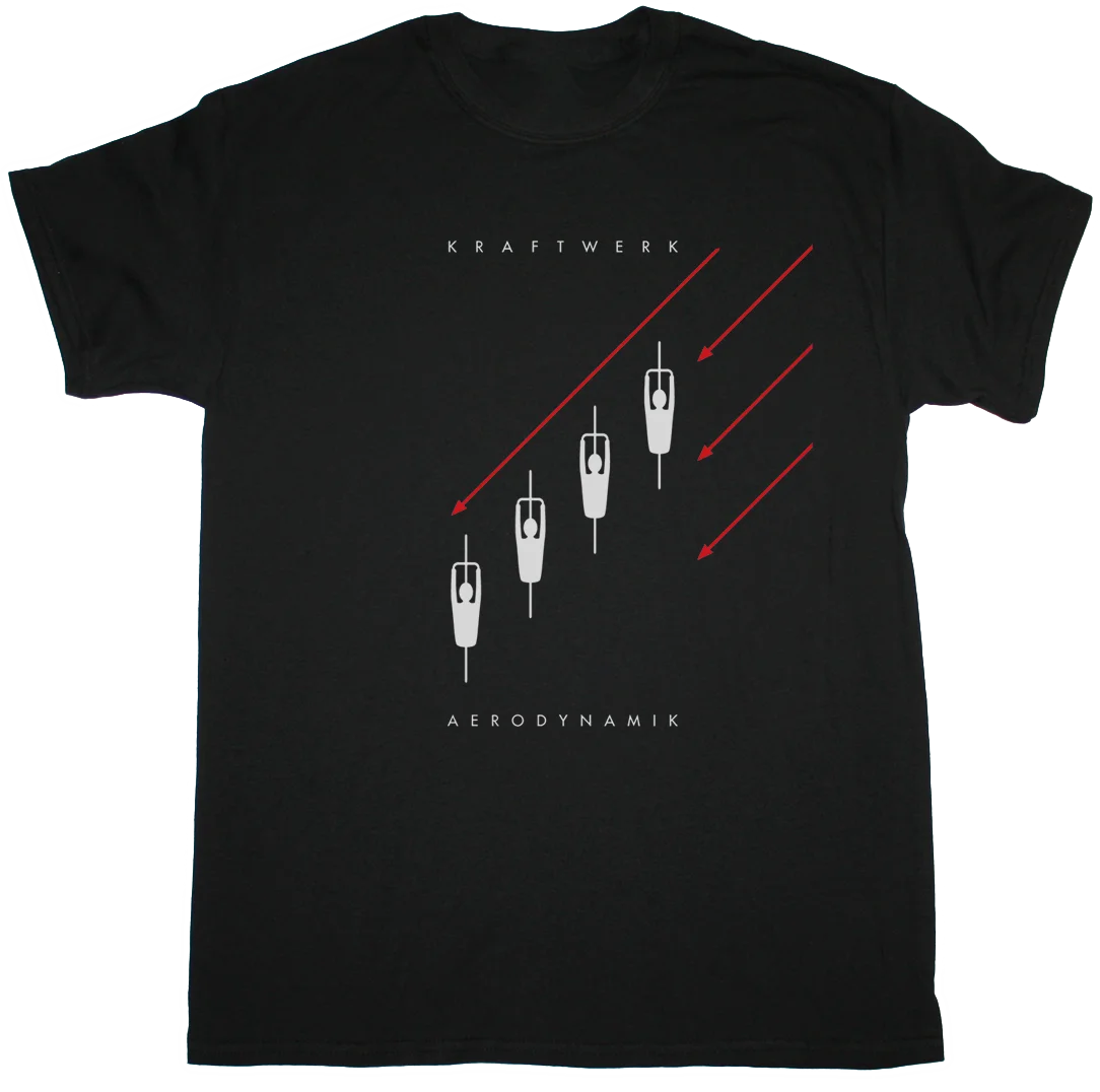 KRAFTWERK Band - AERODYNAMIK Shirt Short Sleeve Black Unisex S-2345XL LE270