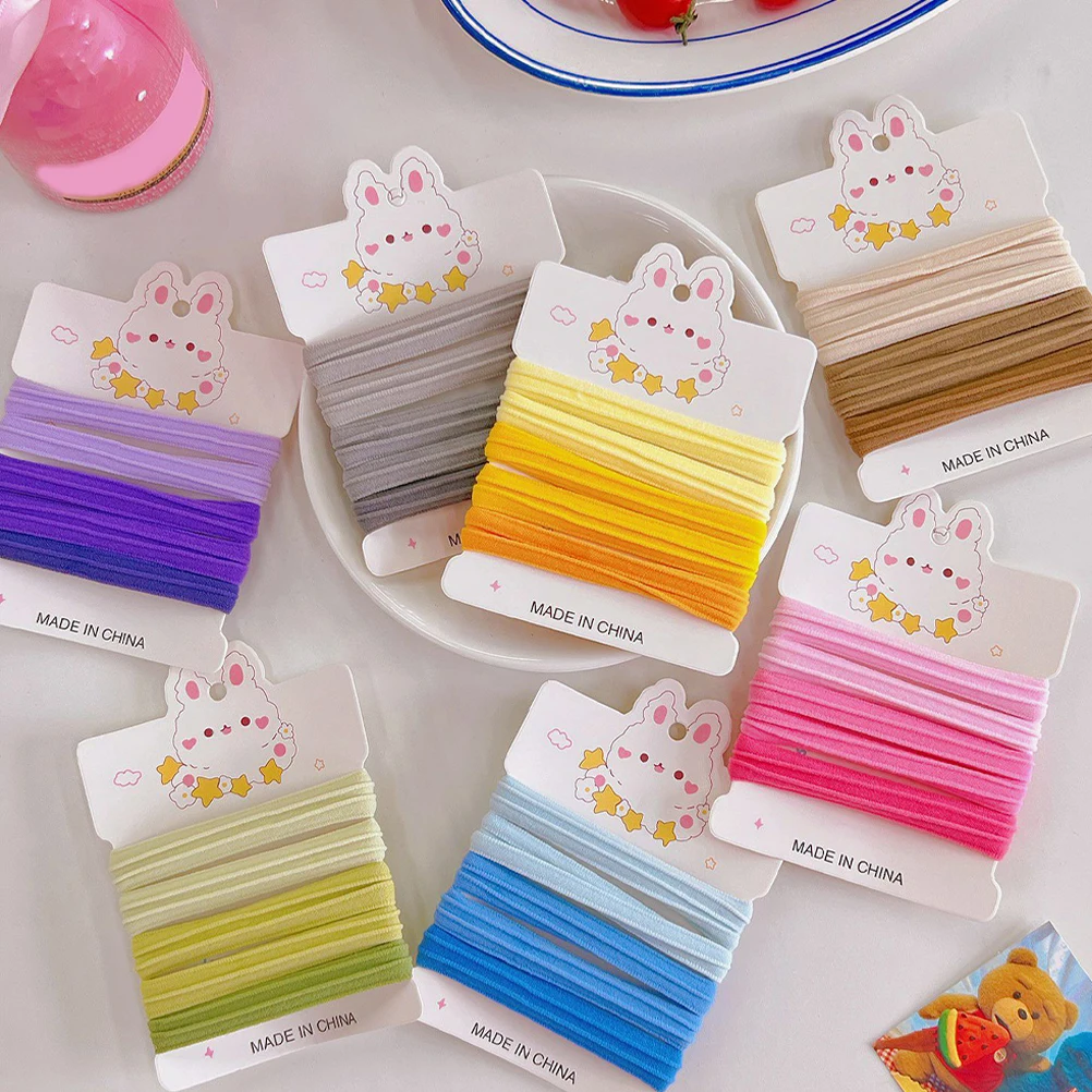 

35pcs High Elastic Hair Ties Bungee Bands for Women Thick Hair Kids Baby Ponytail Holders Bright Stylish Headband Accessories