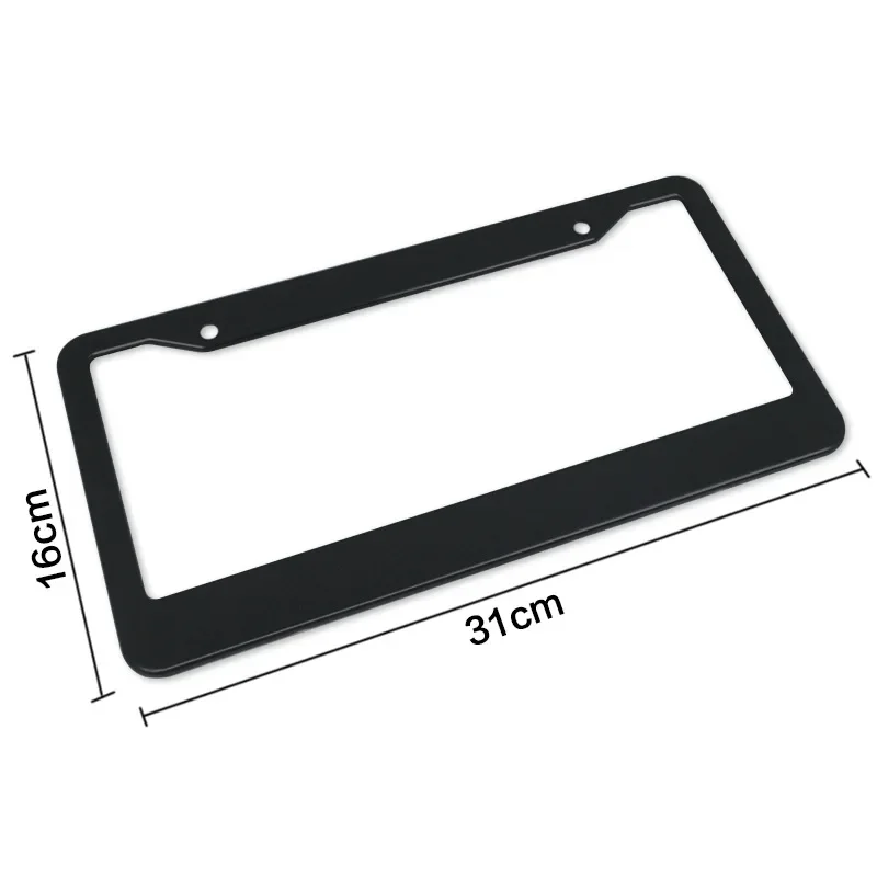 1X US Regulation License Plate Frame Holder Auto Car Silver Aluminum