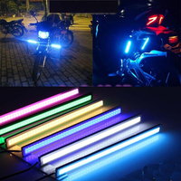 2X 17CM Led COB Light Bar Vehicle Headlight Decoration Lamp Motorcycle Tail Strip 12V DRL Auto Daytime Running Light White Color
