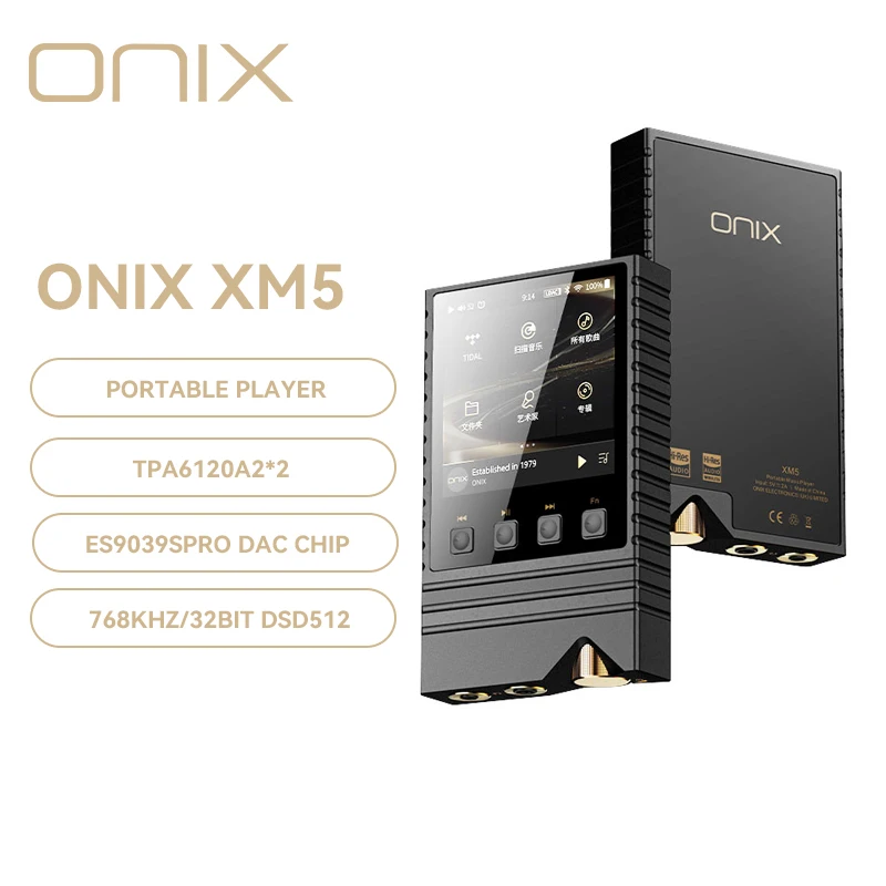 

ONIX Overture XM5 Portable Music Player MP3 Bluetooth 5.2 ES9039SPRO DAC AMP Support 768kHz/32Bit DSD512 3.5mm/4.4mm Output