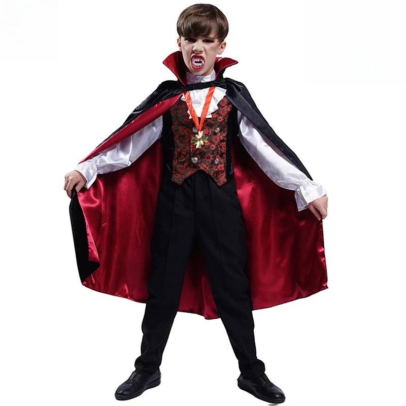 Halloween Children's Male Vampire Costume Little Boy Boy Vampire Role Play Stage Performance Costume Play Costume