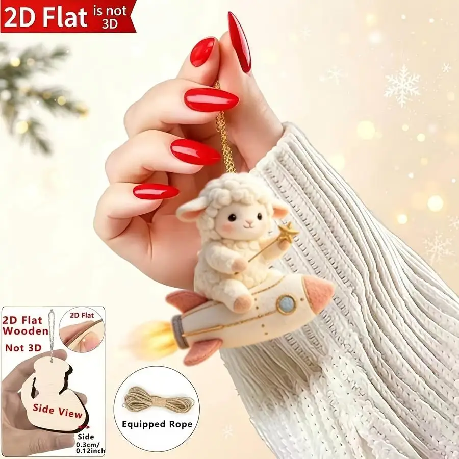 1/5/10/20/50/100pcs 2D Flat, Small Sheep Cloud-Shaped Space-Themed Decorative Ornaments for Hanging, Wall-Mounted Holiday Decor,