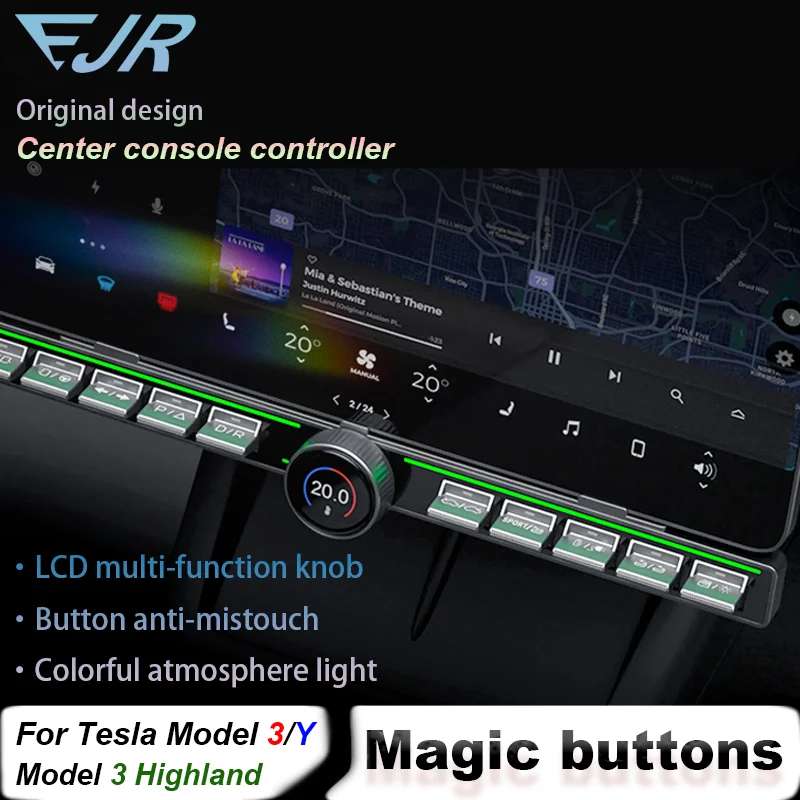 

For Tesla Model 3 Highland / Model 3/Model Y Center Console Controller Magic Button
