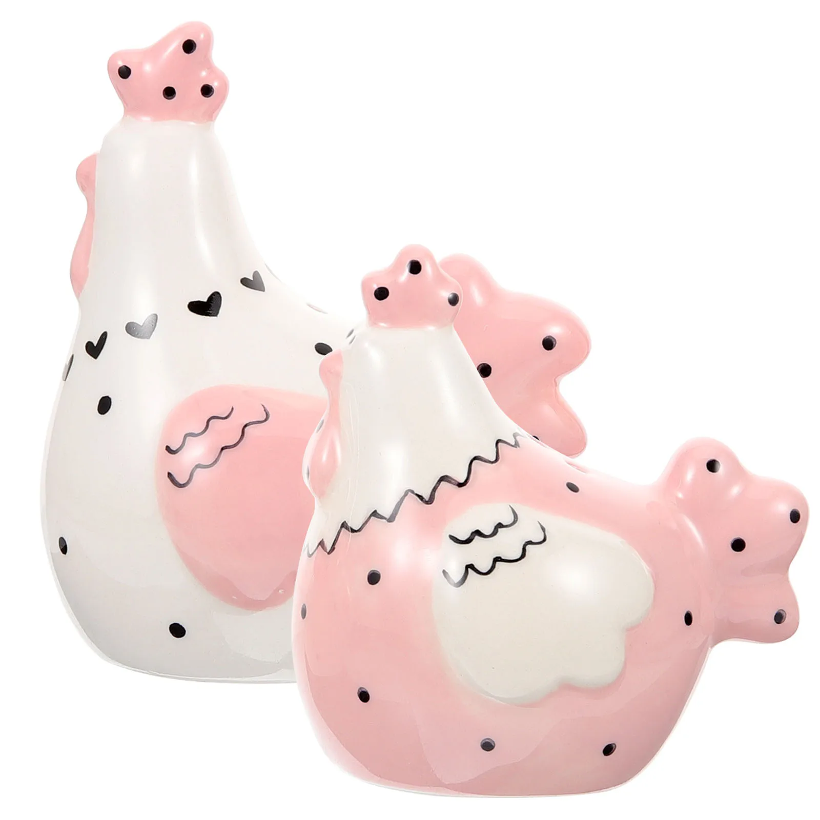 

2Pcs Ceramic Seasoning Container Kitchen Spice Shakers Chicken Shape Salt Pepper Storage Bottles Decorative Cooking Spice