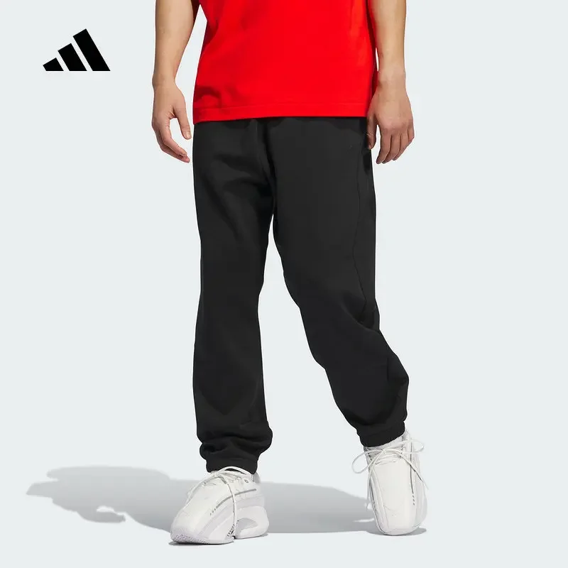Adidas Water Repellent Button Zip Waist Cargo Cut Slant Pockets Gym Long TrousersIZ4908