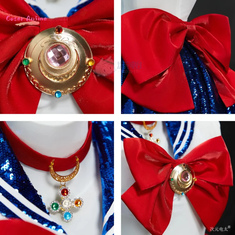 애니메이션 세일러 문 츠키노 우사기 코스프레 의상 유니폼 할로윈 카니발 파티 크리스마스 놀이 역할 옷 의류