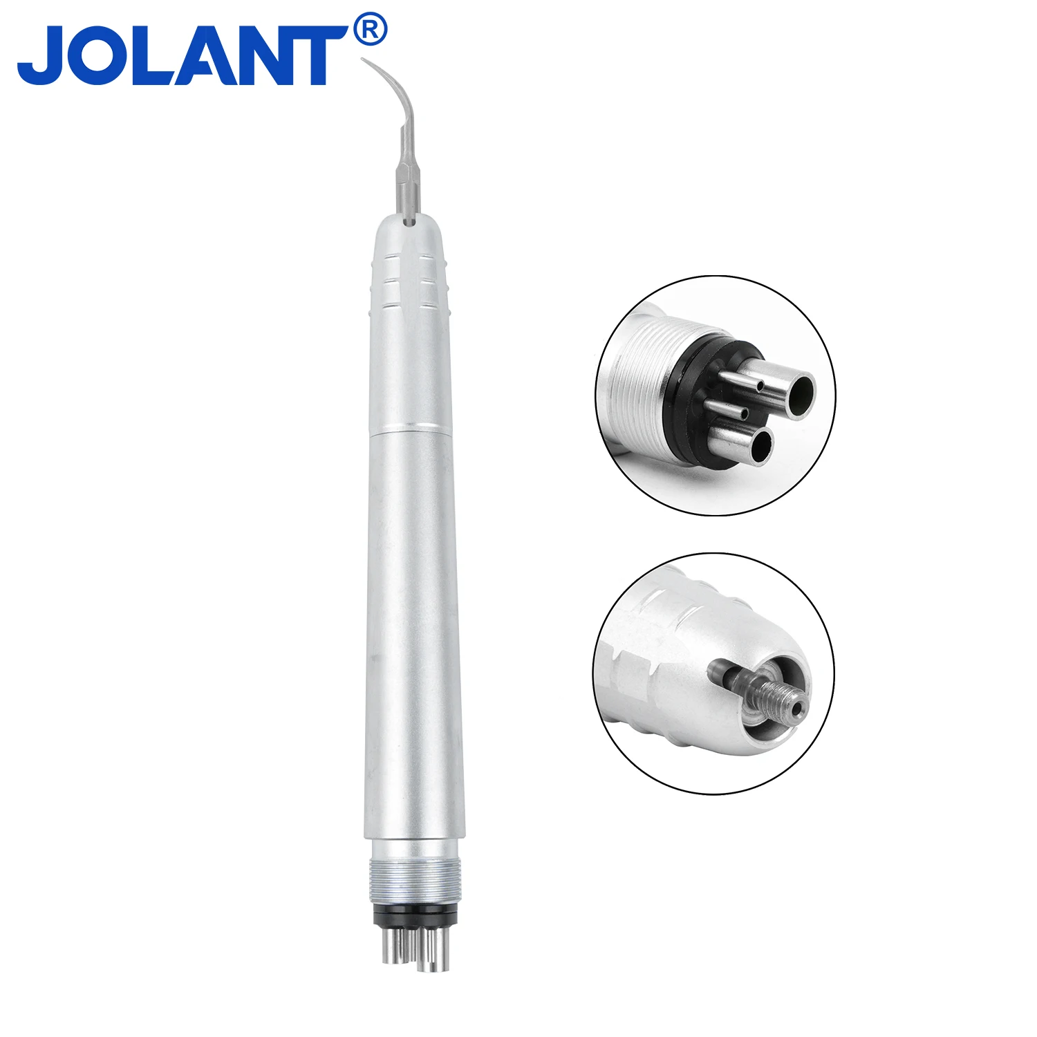 JOLANT Dental Ultrasonic Air Scaler Handpiece Sonic Perio Scaling with 3 Tips 2 Hole/ 4 Hole Dentist Tools