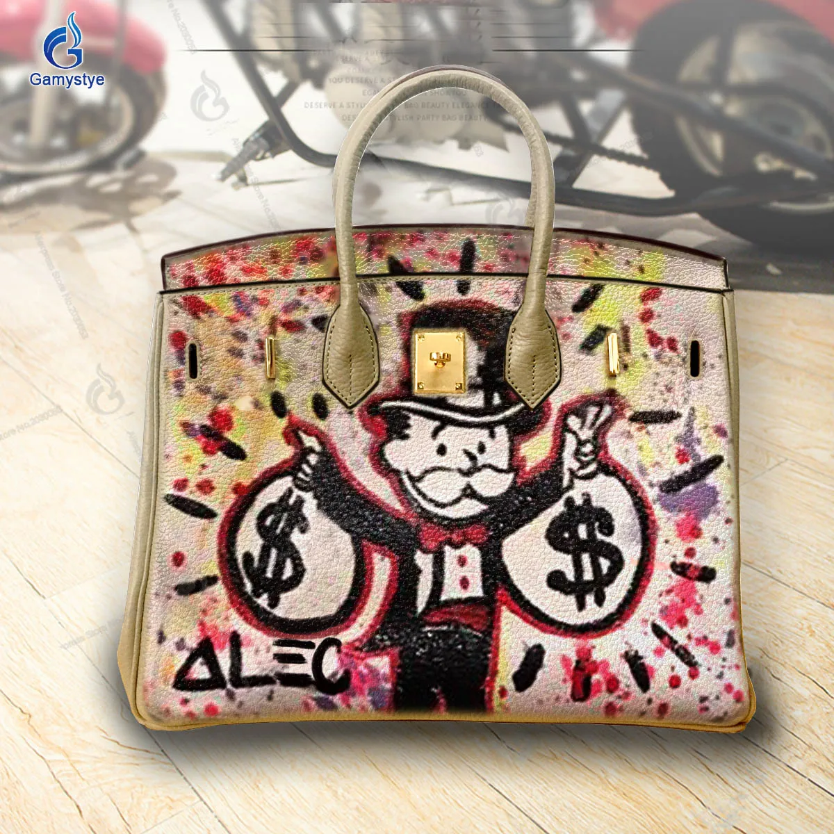 

Art Hand-Painting A magician holding money Customize Totes Women Bags Designer Crossbody Handbags Female Messenger Totes Fashion