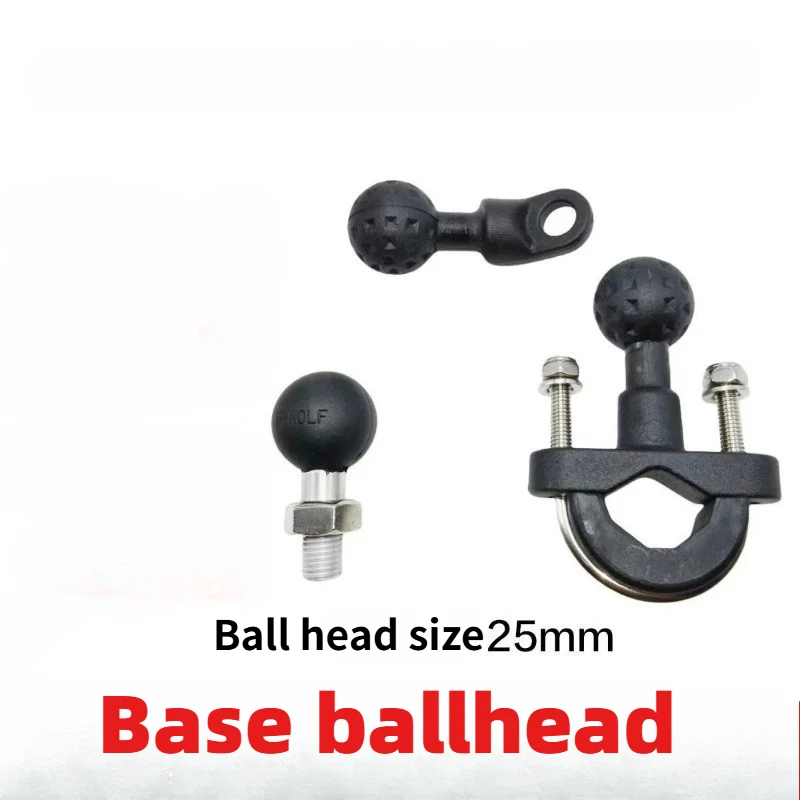 Mobile phone navigation stand U-shaped fixed base ballhead accessory for motorcycles, bicycles, round handlebars, universal use
