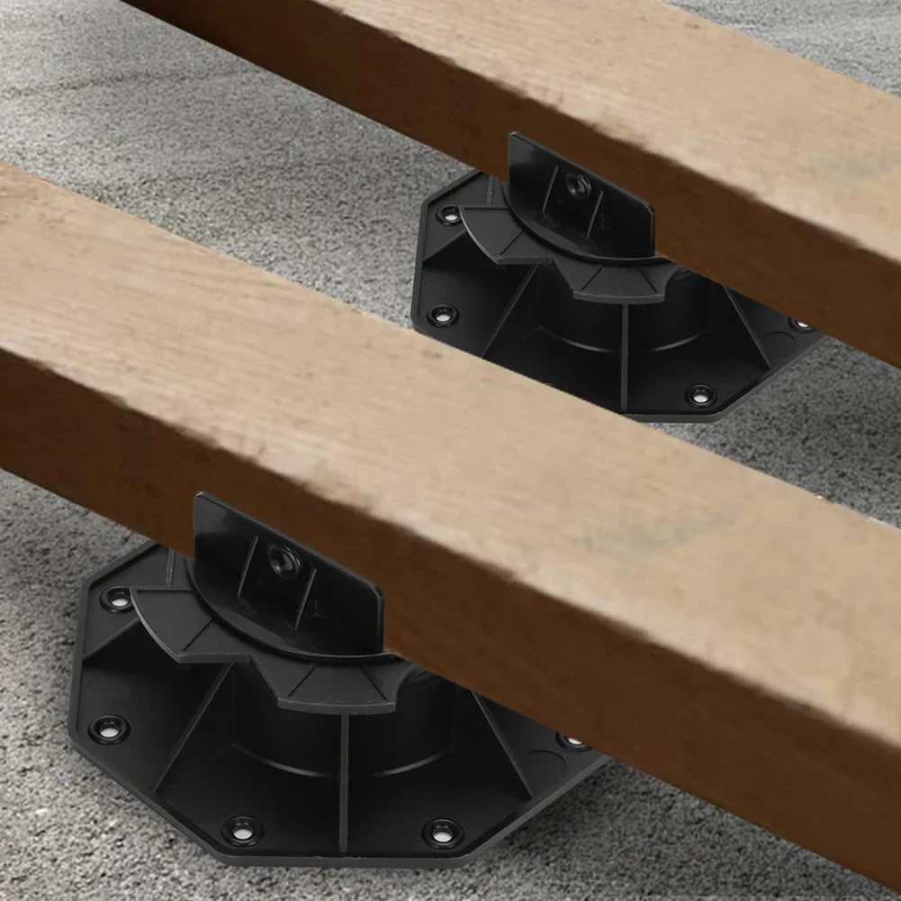 Black Bearing Decking Board Height Adjustable Building Material Booster Stable Suitable for Aluminium WPC Wood