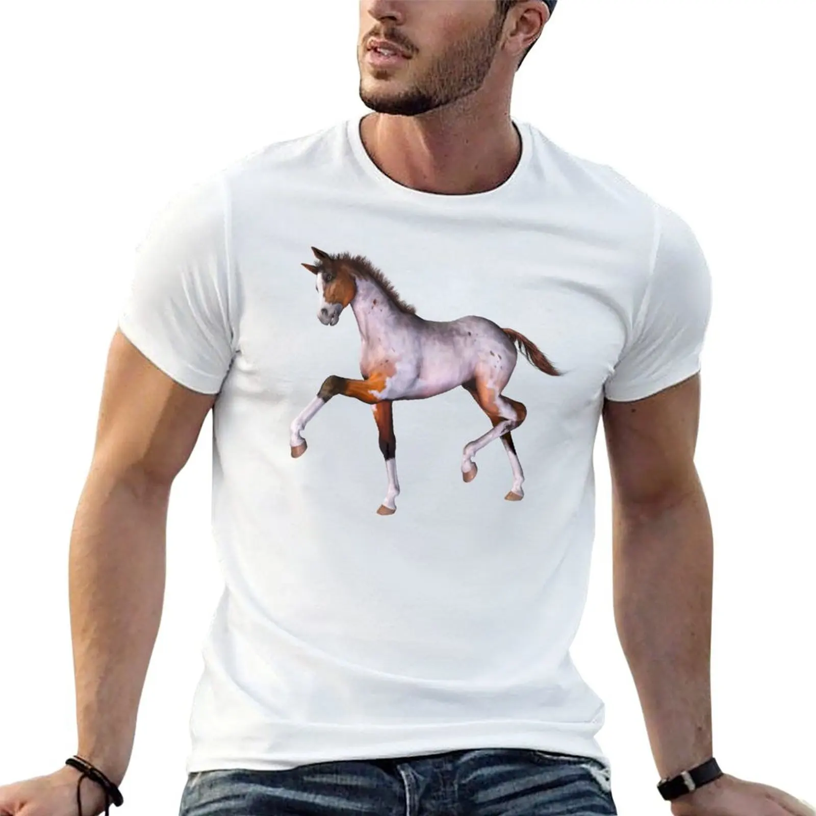 

Футболка The Little Foal, футболки с аниме, футболка большого размера из хлопка, футболка из 100% хлопка