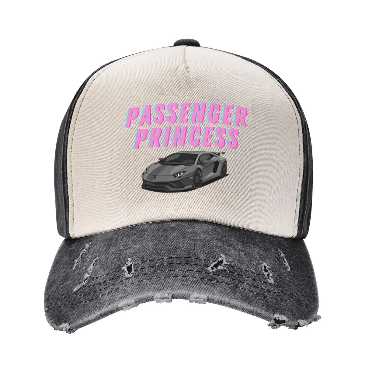 Passenger Princess Pink Anime Car Baseball Cap Sunhat black Mens Caps Women's