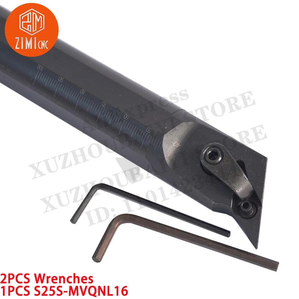 1PC S25S-MVQNL16 CNC Lathe Internal Turning Tool Holder Boring Bar For VNMG16 Carbide Insert metal lathe mechanical cutting tool