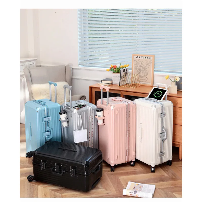 Capacity Luggage Case Suitcase Large Aluminum frame 26/30 Inch Universal PC travel Suitcases With Cardan Wheels Combination Lock