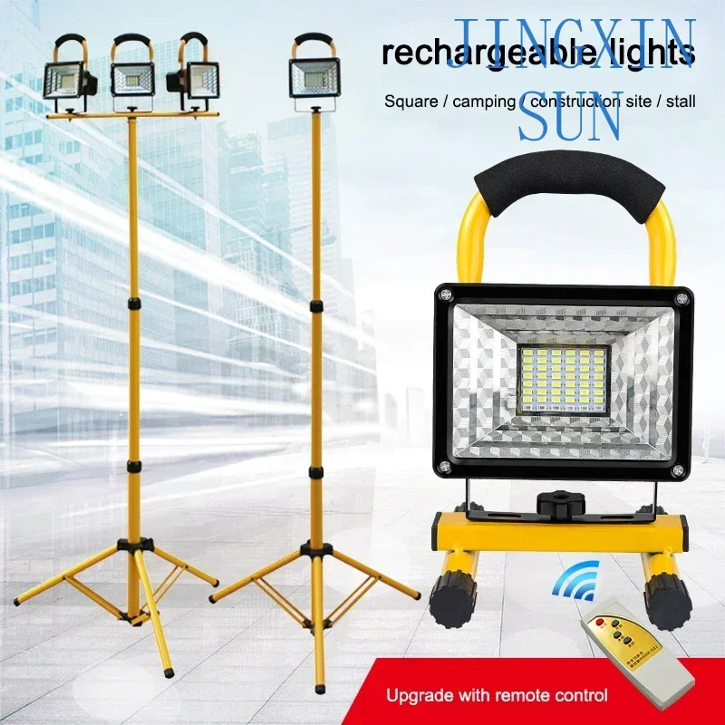 New Small Charging Led Flood Light Outdoor Super Bright Strong Light Waterproof Camp Square Stall Site Emergency Lighting Home