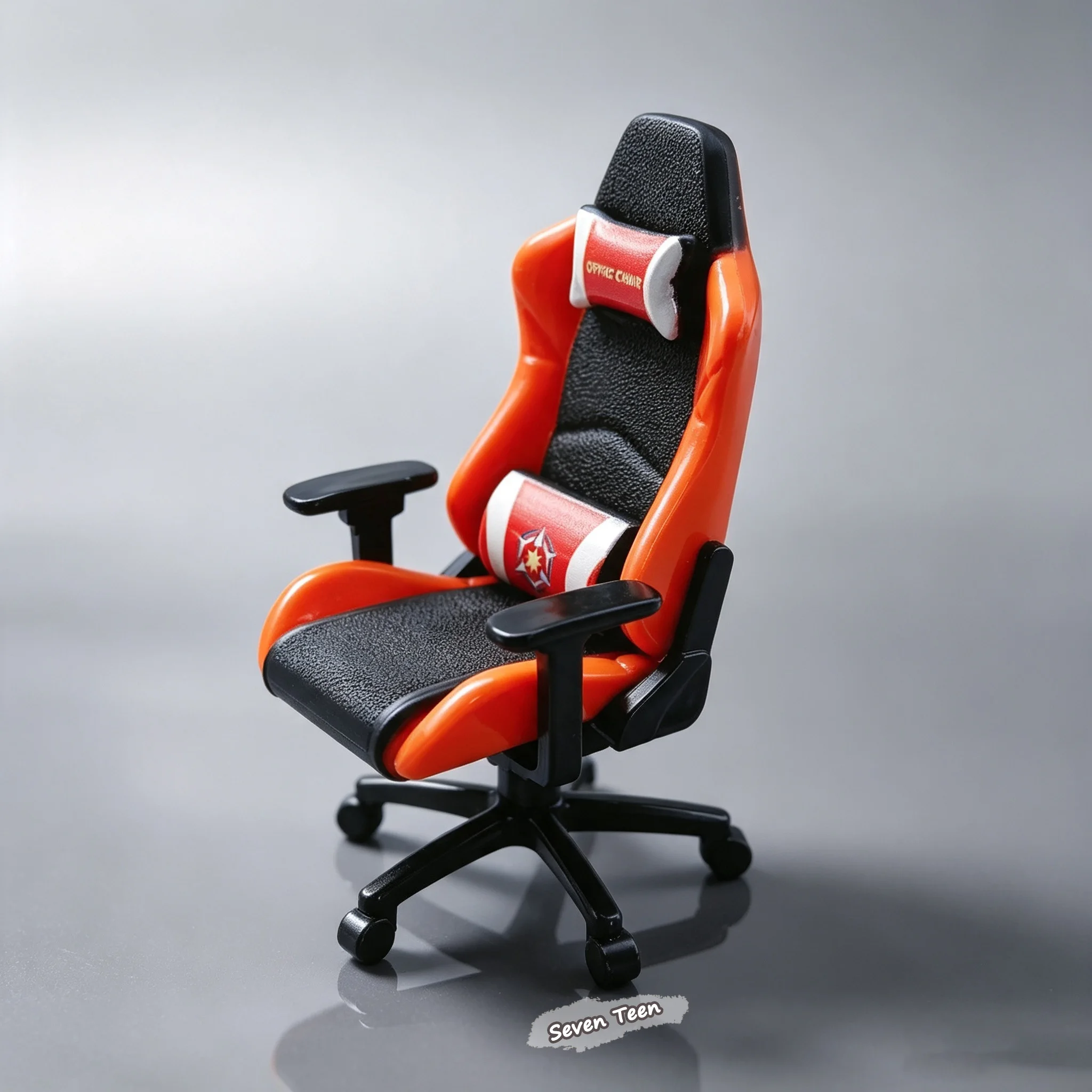 1:12 Mini Gaming-Schreibtischstuhl-Set Mikromodell Computer-Host Desktop-Ornament Szenenpassende Dekoration – Detail 5