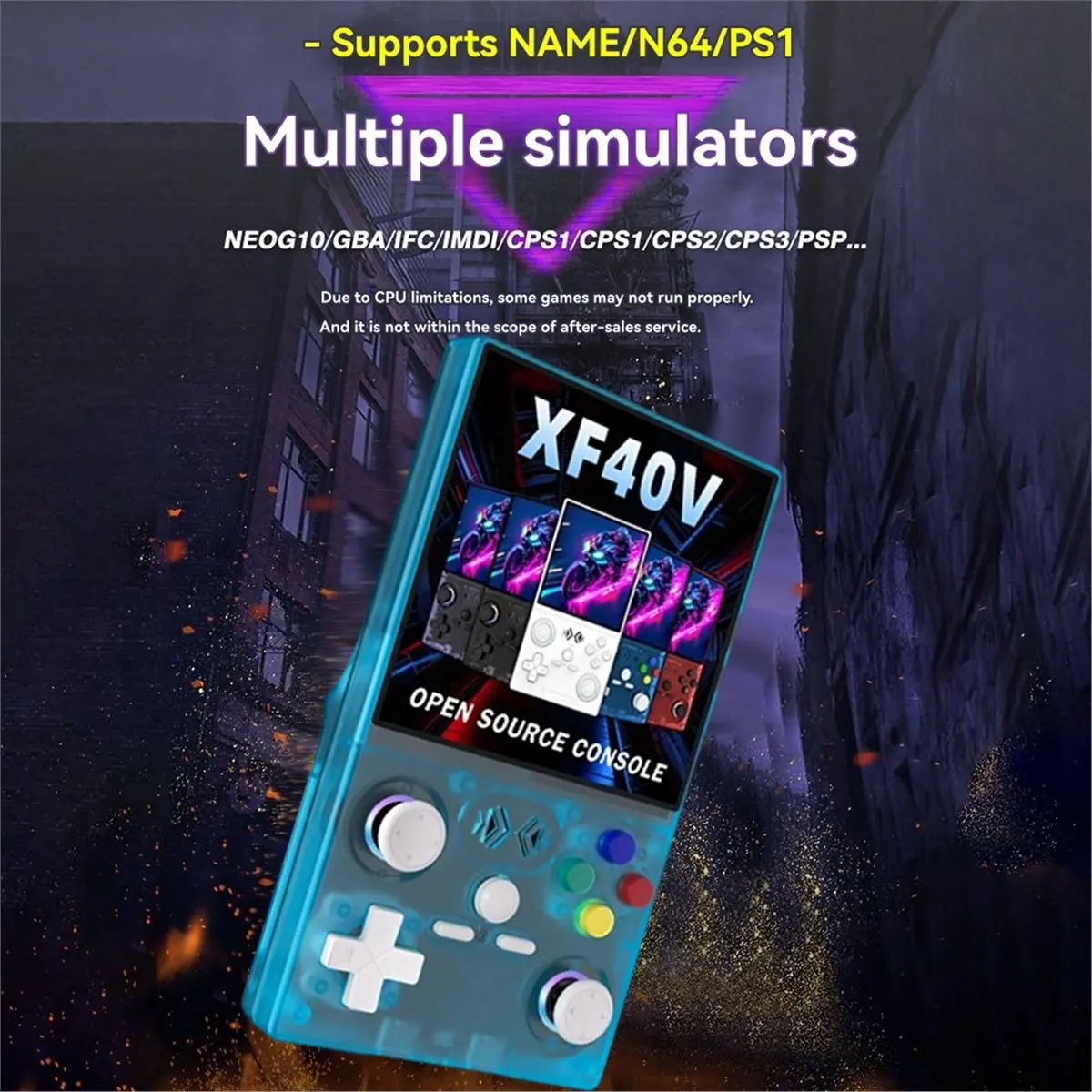 A86G NEW XF40V Retro Handheld Game Console 4.0Inch IPS Screen WiFi Retro Gaming Console Linux System Pocket 128G