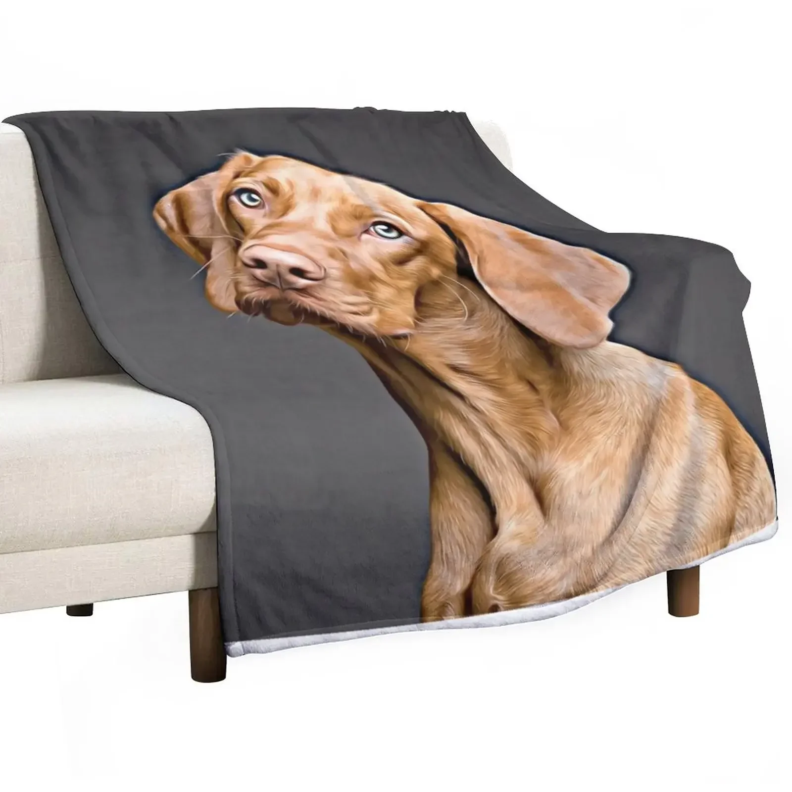 Vizsla Strikes A Pose Throw Blanket Soft Plaid Soft Big Blankets