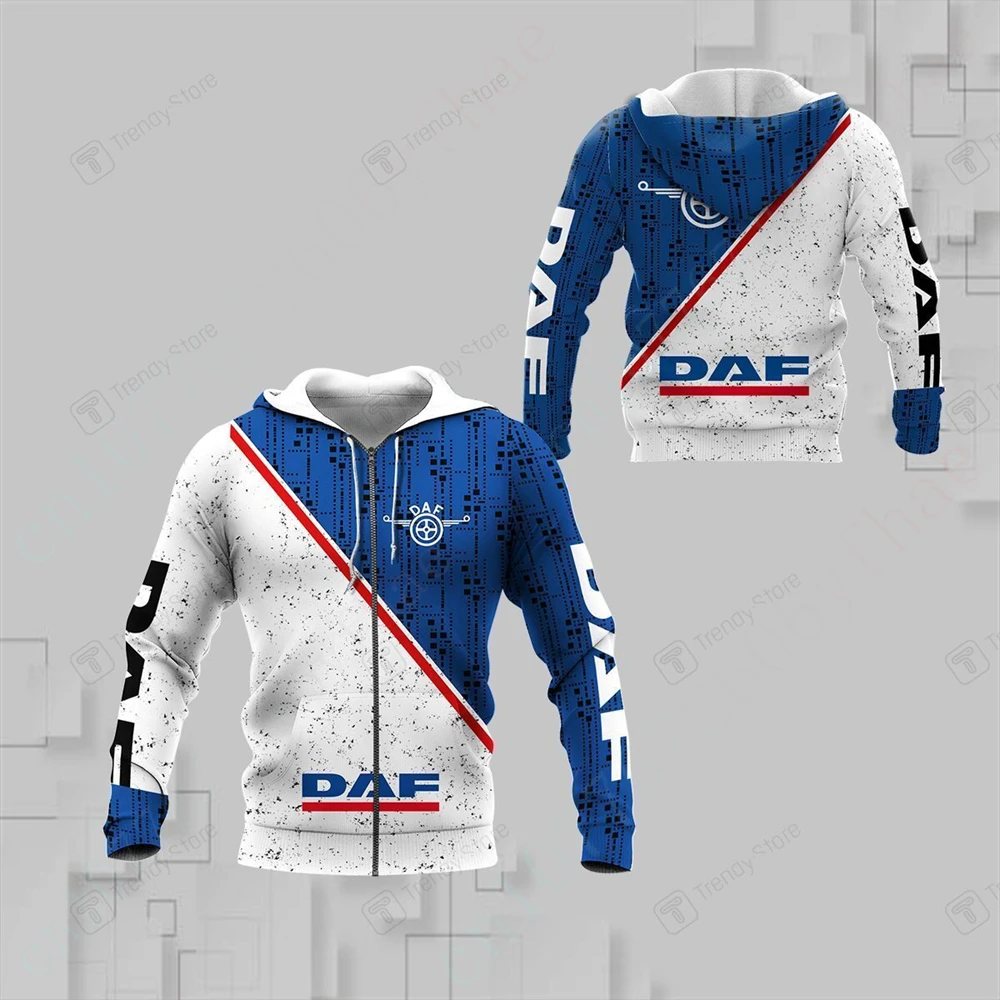 DAF Hoodies For Men Women Harajuku 3D Printing Sweatshirt Unisex Clothing Casual Essentials Pullover Top Anime Zip Hoodies